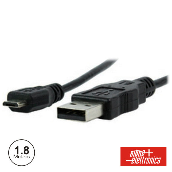 CABO USB-A 2.0 MACHO  MICRO USB-B MACHO 1.8M