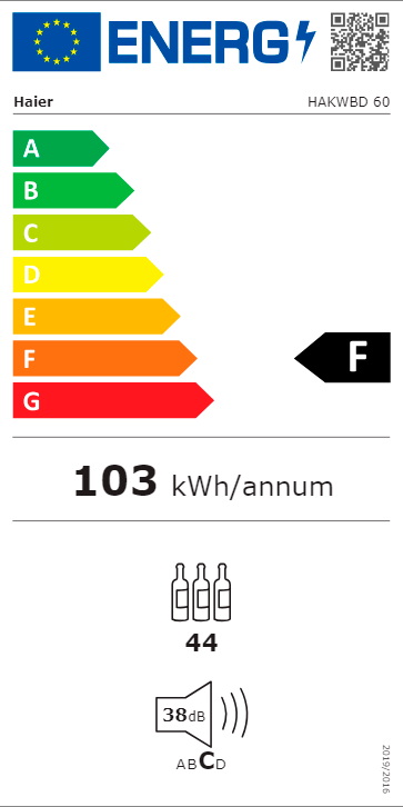 Haier H-WINE 700 HAKWBD 60 Adega de vinho com compressor Independ