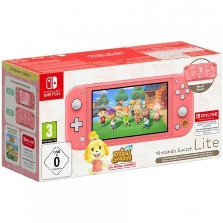 CONSOLA NINTENDO SWITCH LITE CORAL PACK ALOHA