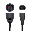 AISENS A132-0467 cabo de energia Preto 0,25 m Acoplador C14 CEE7/