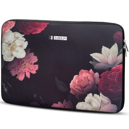 FUNDA SUBBLIM TRENDY SLEEVE NEO FLOWERS PARA PORTÁTILES HASTA 15.