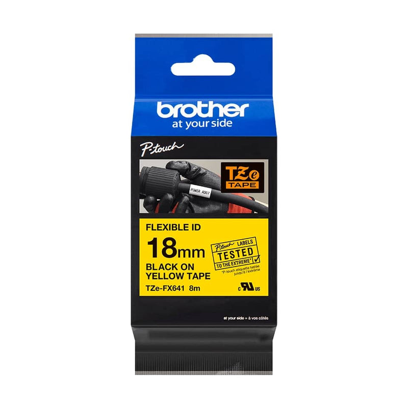 BRITHER FITA 18MM PRETOAMARELO LAMINADA FLEXIVEL