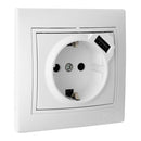 TOMADA BIPOLAR COM T/TL 16A 250V USB SERIE EUROPA SOLERA ERP60USB