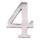 NUMERO 4 NIQUEL MATE 10CM FIXAÇÃO INVISIVEL EDM