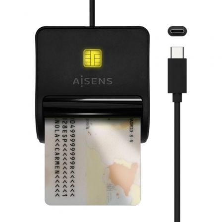 AISENS ASCR-SN03C-BK leitor de controlo de acesso Leitor de contr