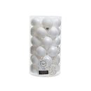 JOGO DE 37 BOLAS DECORATIVAS BRANCAS, Ø6CM. DECORIS