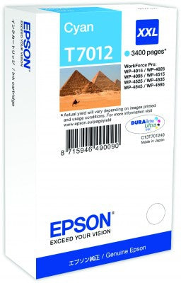 TINTEIRO EPSON CYAN CAP. EXTRA WP-4000/4500 - C13T70124010