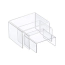 PACK DE 3 EXPOSITORES ELEVADOS DE METACRILATO 3MM