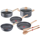 SET 9 PEÇAS TEFAL G2669382 ( CINZENTO  - COMPOSTO POR: FRIGIDEIRA