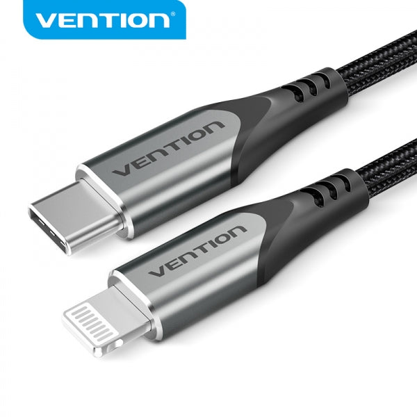 Vention TACHH cabo para telemóvel Cinzento 2 m USB C Lightning