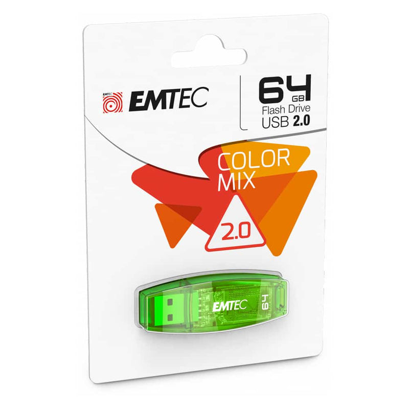 PEN DRIVE EMTEC USB2.0 C410 64GB VERDE