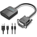 CABLE CONVERSOR VENTION ACNBD VGA MACHO - HDMI HEMBRA 50CM NEGRO
