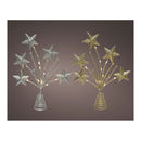 ENFEITE PARA ÁRVORE DE NATAL ESTRELAS 5X21X31CM 12 LEDS CORES SOR