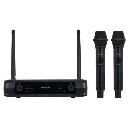 MICRÓFONO INALÁMBRICO DOBLE MANO UHF FONESTAR SONAIR-2M INCLUYE R