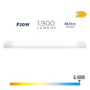 ARMADURA ELETRÓNICA LED 20W 6500K LUZ FRIA 1900LM 8X59,7X3,1CM ED