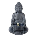 FONTE SOLAR BUDDA. LUZ QUENTE. 29,5X28X45CM