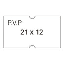 ETIQUETAS DE PREÇOS BRANCAS, REMOVÍVEIS, 21 X 12 MM, IMPRESSO PVP