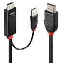 Lindy 41499 adaptador de cabo de vídeo 2 m HDMI + USB Type-A Disp