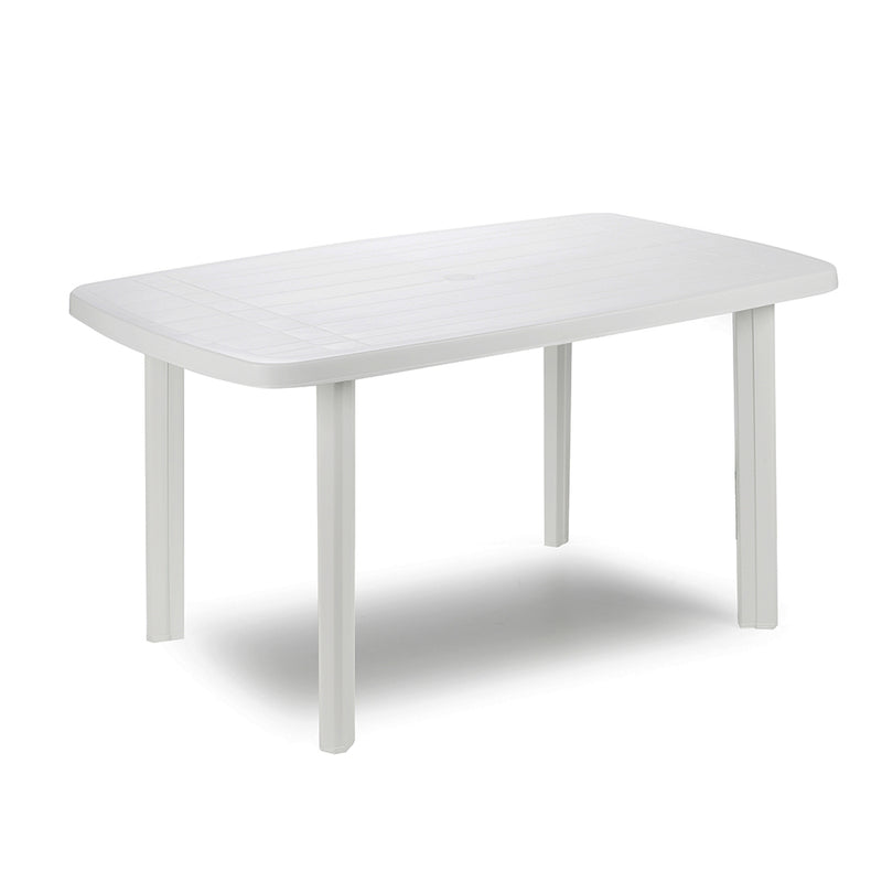 MESA OVAL PARA AO AR LIVRE. COR: BRANCO 72X137X85CM IPAE PROGARDE