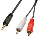 Lindy 35682 cabo de áudio 3 m 2 x RCA 3.5mm Preto
