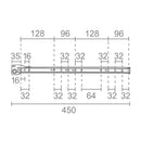 CONJUNTO DE GUIA DE GAVETA GC1 450MM (BLISTER) 75045 MICEL
