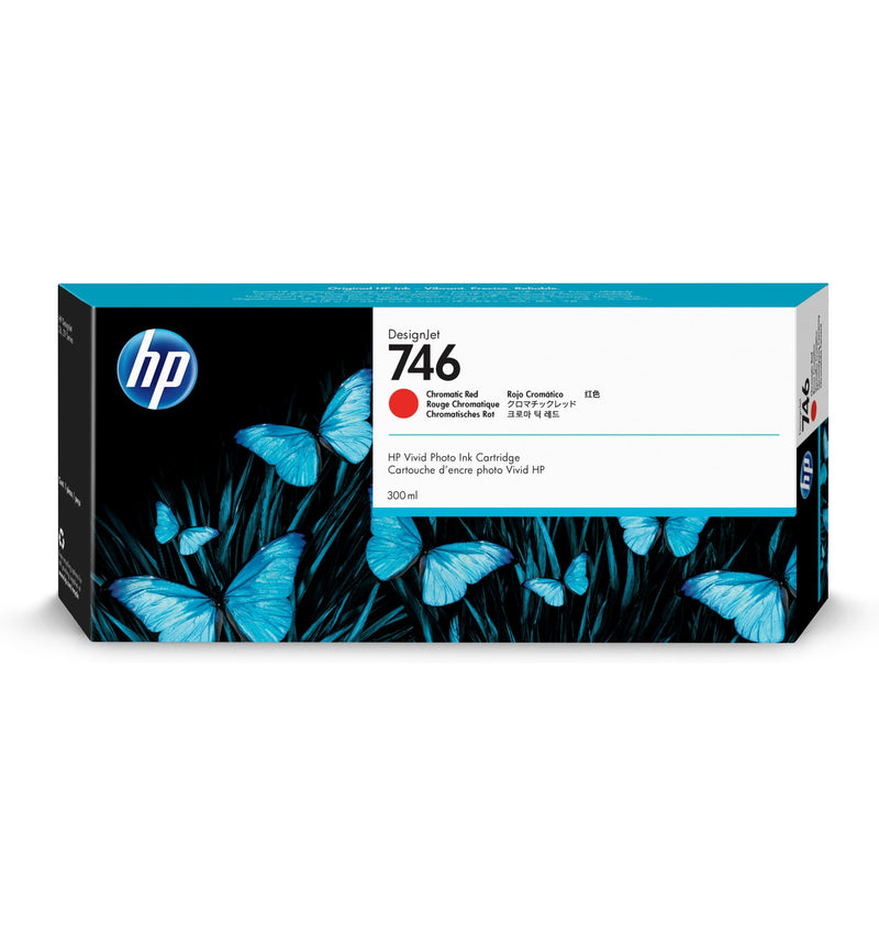 HP Tinteiro DesignJet 746 Vermelho Cromático (300 ml)