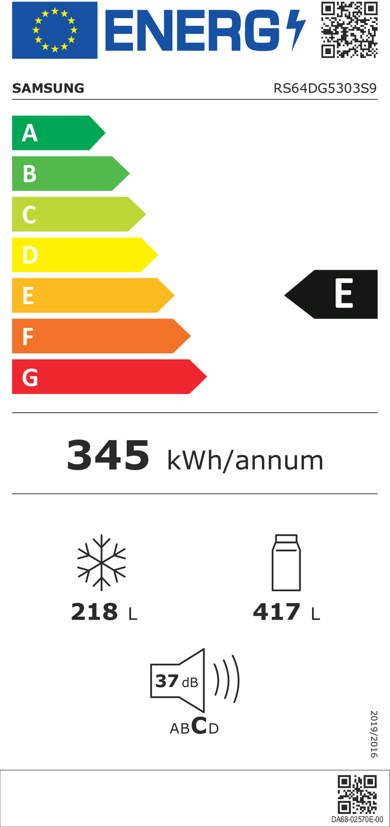 FRIGORÍFICO AMERICANO SAMSUNG RS64DG5303S9( NO FROST  - INOX REFI