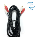 CABO DE ÁUDIO 2RCA-2RCA 3M PRETO