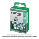 CAIXA M 50 UNID. PORCA CEGA ZINCO M 6 FADIX