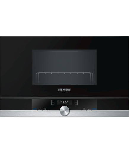 Siemens BE634LGS1 microondas Embutido 21 l 900 W Preto, Prateado