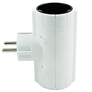 ADAPTADOR ALEMÃO DE 2 VIAS 16A BRANCO