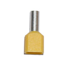 DEDO ISOLADO 06,00 MM², DUPLO, AMARELO, 100 UNIDADES