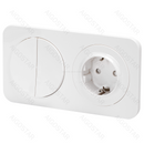 1 SOQUETE SCHUKO + INTERRUPTOR DE 2 VIAS INTERRUPTOR