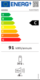 FRIGORÍFICO COMBINADO  HISENSE RL3K370SAFC