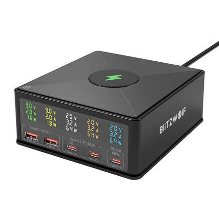 CARREGADOR BLITZWOLF 868H 2XUSB-A 3XUSB TIPO C