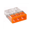 CONECTOR RÁPIDO 3 CONDUTORES RÍGIDOS, Ø MÁXIMO 2,5 MM², TRANSPARE