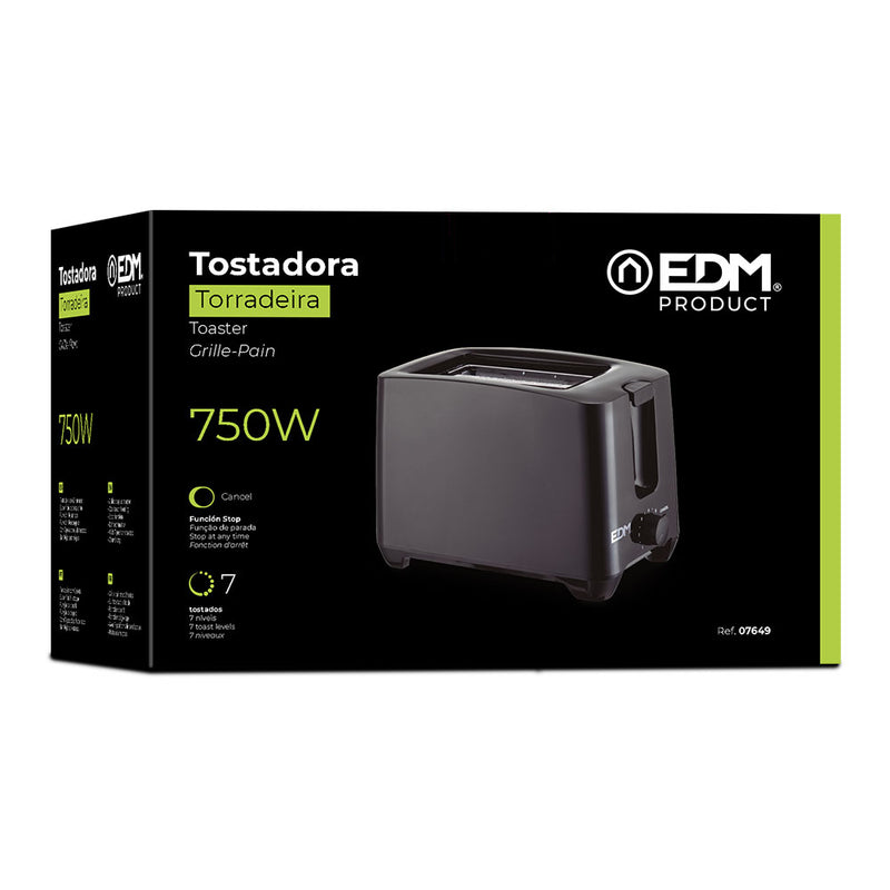 TORRADEIRA 750W RANHURA DUPLA BLACK DESIGN EDM