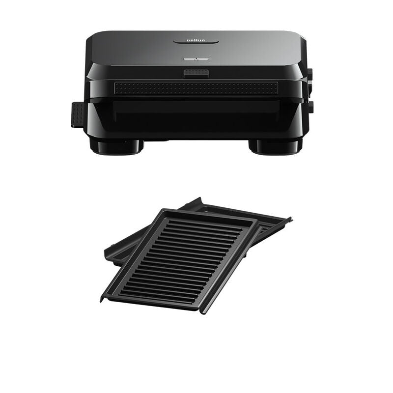 GRELHADOR BRAUN SM5001( 800 W - PLACAS  - PRETO  )