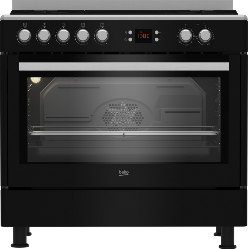 BEKO FOGAO 5GAS (1WOK) FORNO MULTIF 90X60CM PRETO A