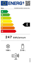 BEKO COMBINADO 1865X595X663MT NF 316LT LOOK INOX (E)