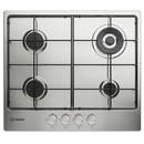 INDESIT PLACA 60CM 4GAS COMANDOS FRONTAIS INOX