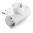 ADAPTADOR TRIPLO SCHUKO 2P+T, 16A 250 V, BRANCO