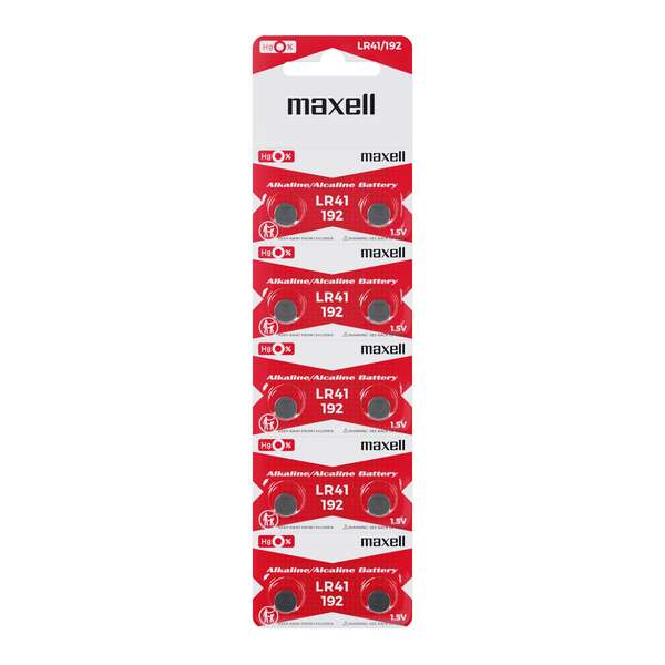 MAXELL PILHA MICRO AL.1,5V LR41 2BLX5 11716800