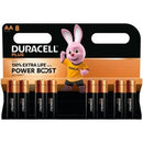 PACK DE 8 PILAS AA DURACELL PLUS POWER BOOST DPBLR6B8 1.5V ALCALI