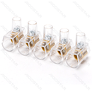 BLOCOS DE TERMINAIS PC5 (6MM) (5 PCS), TRANSPARENTE E LATÃO