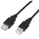 AISENS A101-0016 cabo USB 1,8 m USB 2.0 USB A Preto