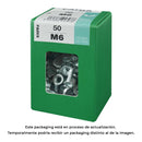 CAIXA L 50 UNID. PORCA AUTO-BLOQUEIO ZINCO M 6 FADIX