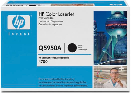 HP COLOR LASERJET Q5950A BLACK PRINT CARTRIDGE FOR CLJ 4700, UP T