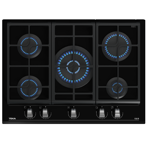 Teka GZC 75330 XBA Preto Embutido 70 cm Gás 5 zona(s)