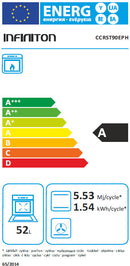 FOGÃO COM FORNO INFINITON CCRST90EPH 5 BOCAS GÁS BUTANO 90CM